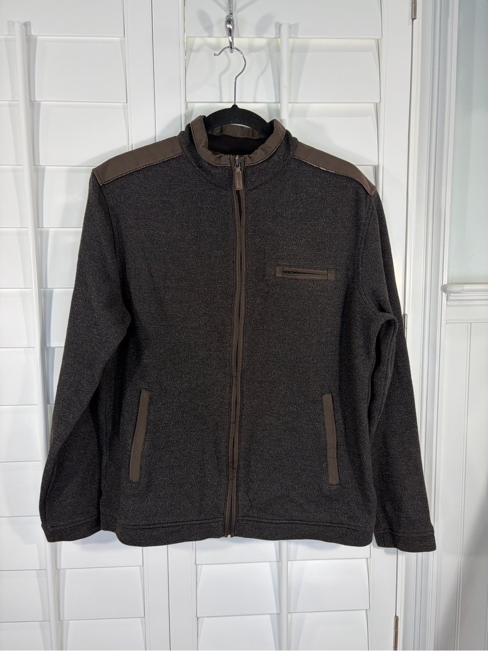 Johnston & Murphy Dark Brown Lightweight Full-Zip Shirt Jacket (M) - Picture 2 of 10